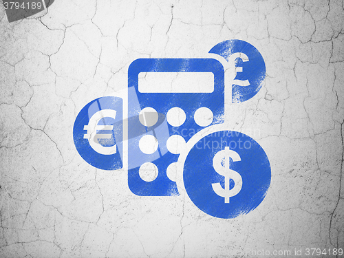 Image of News concept: Calculator on wall background
