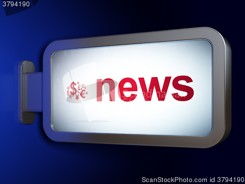 Image of News concept: News and Finance Symbol on billboard background