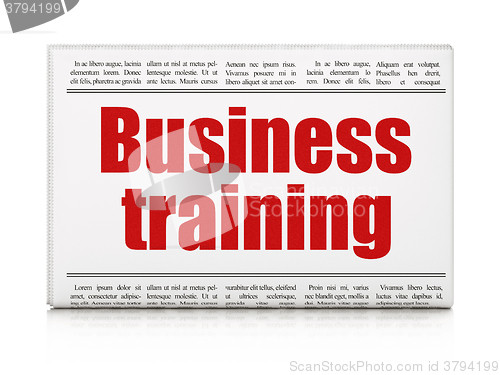 Image of Learning concept: newspaper headline Business Training