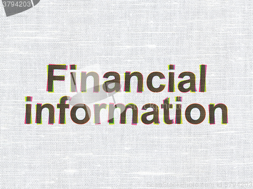 Image of Business concept: Financial Information on fabric texture background