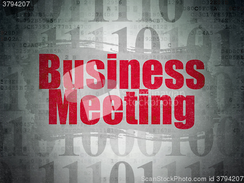 Image of Business concept: Business Meeting on Digital Paper background