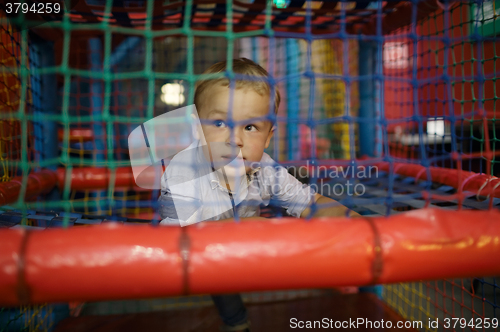Image of Boy having fun on the playground