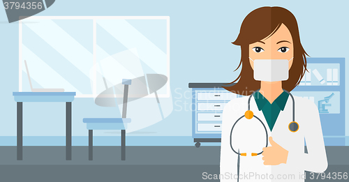 Image of Confident doctor in mask.