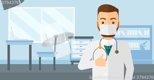 Image of Confident doctor in mask.