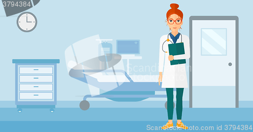 Image of Doctor in hospital ward.
