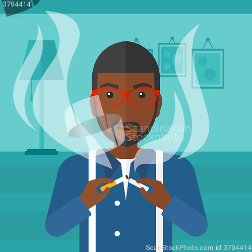 Image of Man quit smoking.