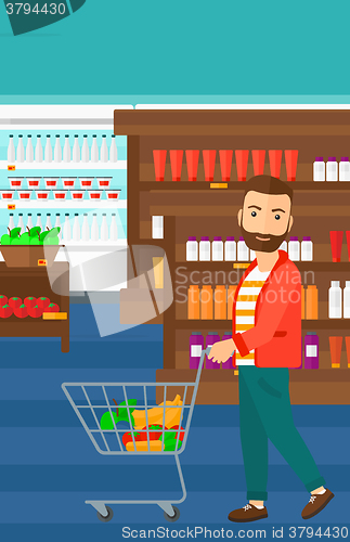 Image of Customer with trolley.