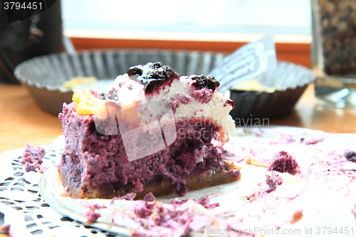 Image of fresh blueberries cake