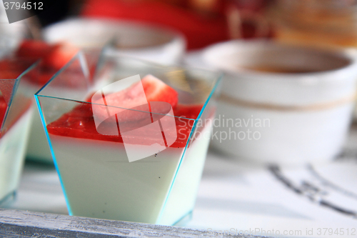 Image of fresh strawberry dessert