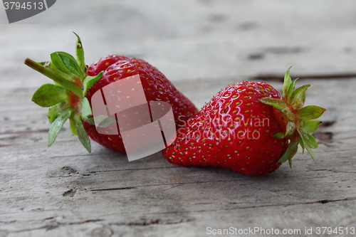 Image of Two fresh strawberry