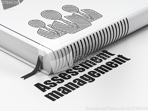 Image of Business concept: book Business People, Assessment Management on white background