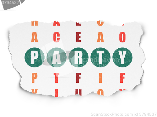 Image of Holiday concept: Party in Crossword Puzzle