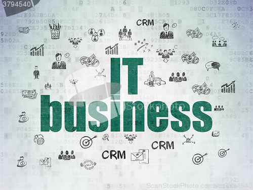 Image of Finance concept: IT Business on Digital Paper background