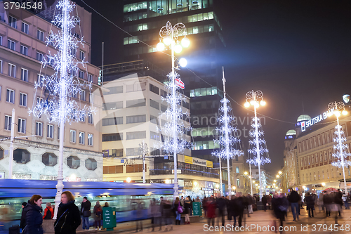 Image of Christmas decoration on Jelacic Square