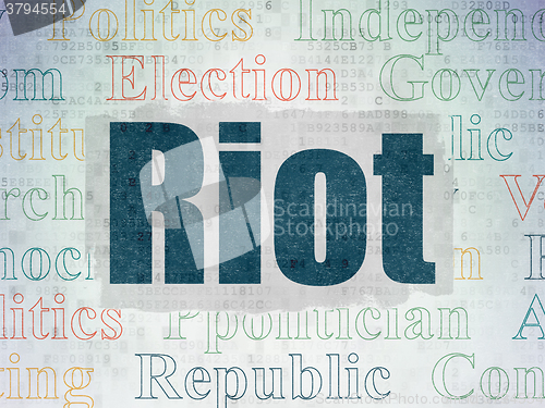 Image of Politics concept: Riot on Digital Paper background