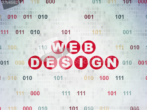 Image of Web design concept: Web Design on Digital Paper background
