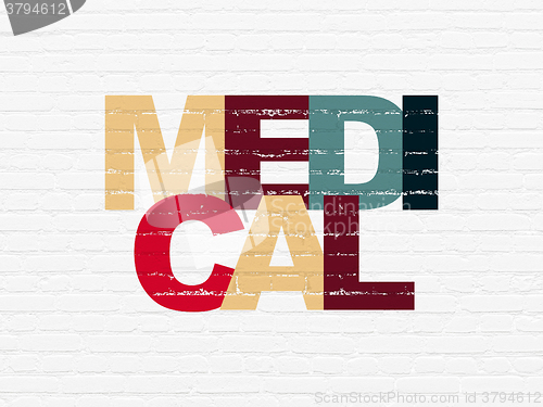 Image of Medicine concept: Medical on wall background