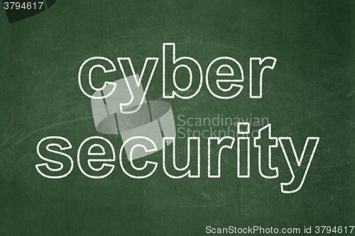 Image of Security concept: Cyber Security on chalkboard background