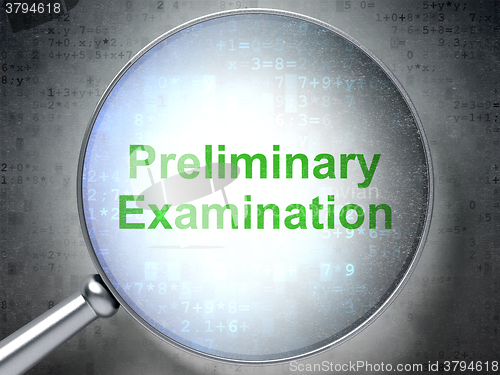 Image of Studying concept: Preliminary Examination with optical glass