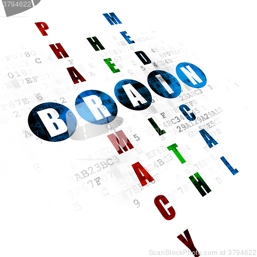 Image of Medicine concept: Brain in Crossword Puzzle