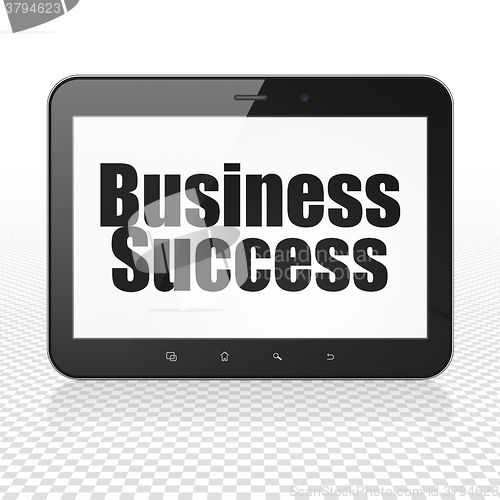 Image of Business concept: Tablet Computer with Business Success on display