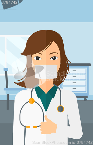 Image of Confident doctor in mask.