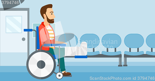 Image of Patient sitting in wheelchair.