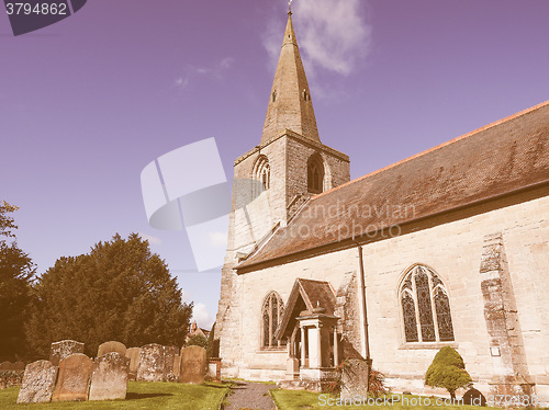 Image of St Mary Magdalene church in Tanworth in Arden vintage