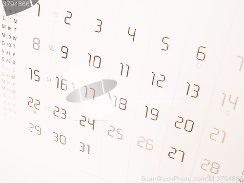 Image of  Calendar page vintage