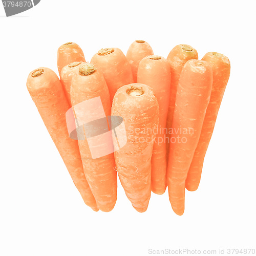Image of Retro looking Carrots isolated