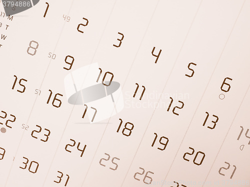 Image of  Calendar page vintage