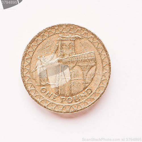 Image of  UK 1 Pound coin vintage