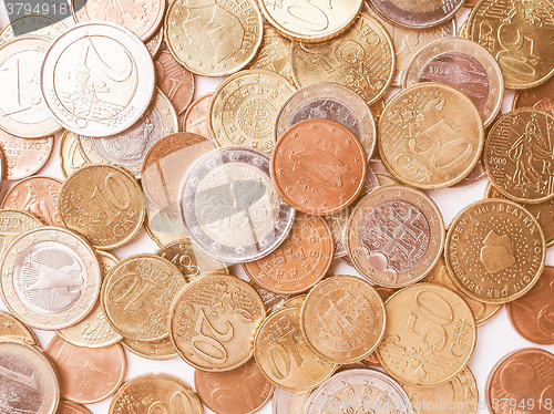 Image of  Euro coins vintage