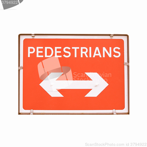 Image of  Pedestrian sign vintage