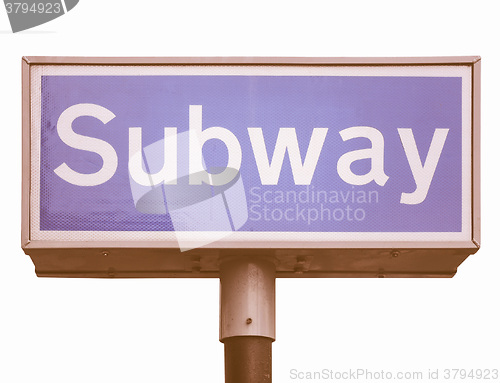 Image of  Subway sign vintage