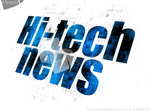 Image of News concept: Hi-tech News on Digital background