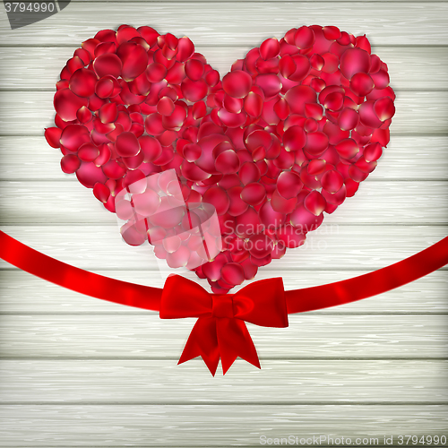 Image of Romantic Valentine card with heart. EPS 10