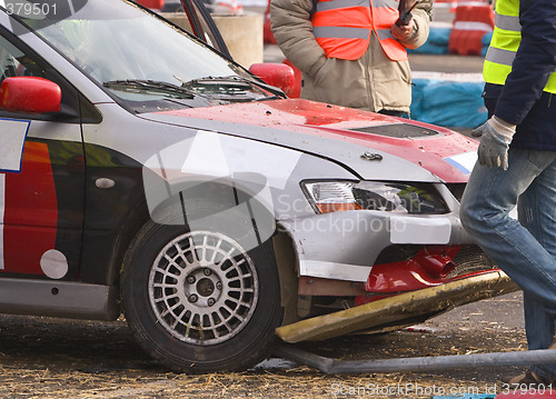 Image of Rally car crash