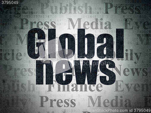 Image of News concept: Global News on Digital Paper background