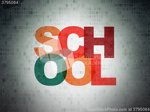 Image of Studying concept: School on Digital Paper background