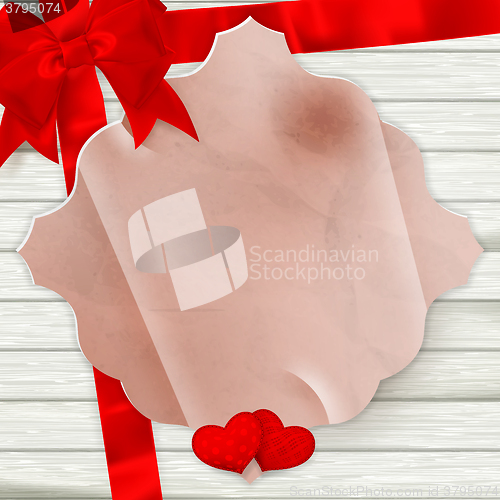 Image of Valentines heart card template. EPS 10