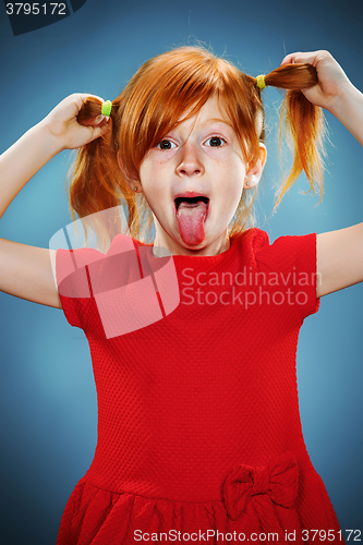 Image of Beautiful portrait of a happy little girl 