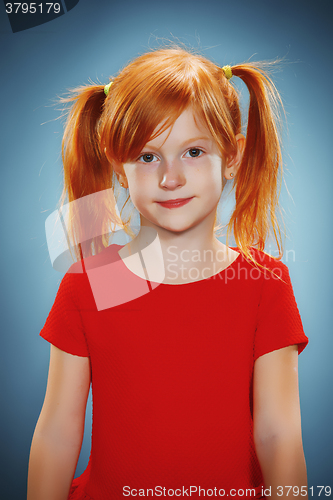 Image of Beautiful portrait of a happy little girl smiling