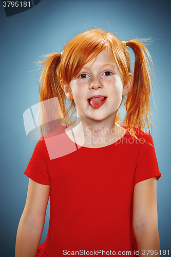 Image of Beautiful portrait of a happy little girl 