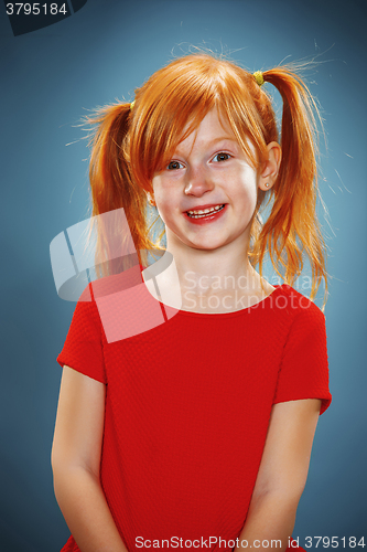 Image of Beautiful portrait of a happy little girl smiling