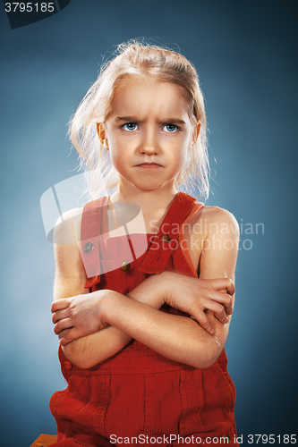 Image of Beautiful portrait of a disaffected little girl 