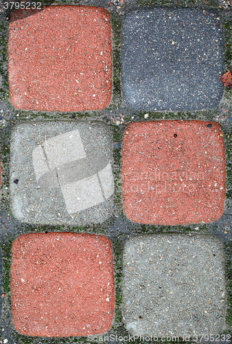 Image of Colorful paved blocks.