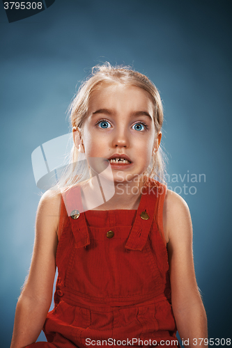 Image of Beautiful portrait of a disaffected little girl 