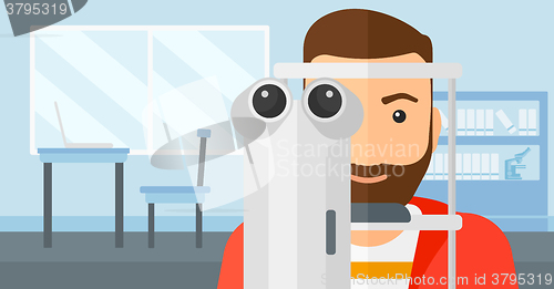 Image of Patient visiting ophthalmologist.