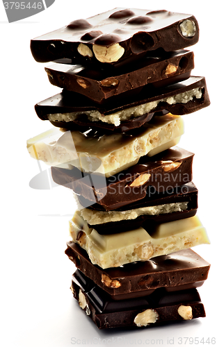 Image of Stack of Chocolate Blocks